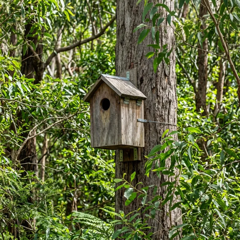 Animal nesting box installed as a humane alternative to a Pearcedale roof cavity